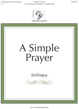 A Simple Prayer Handbell sheet music cover